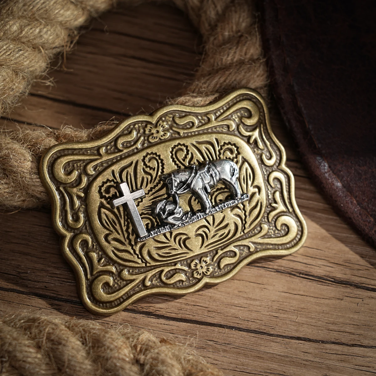 Western Belt Buckle Initial Vintage-Cowboy Rodeo Silver Large Skull Belt Buckle for Men Women