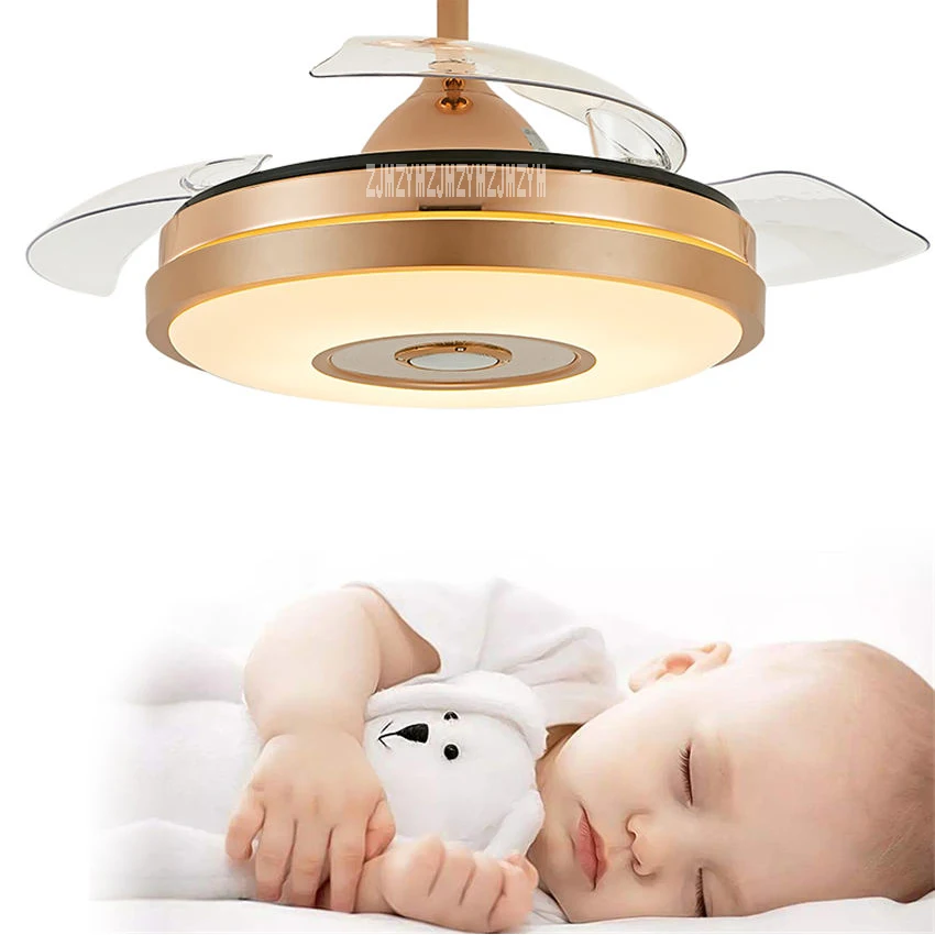 HJ-X2021-Luz Led de techo con música, Control inalámbrico, Invisible, compatible con Bluetooth, 5 velocidades, 110V/220V