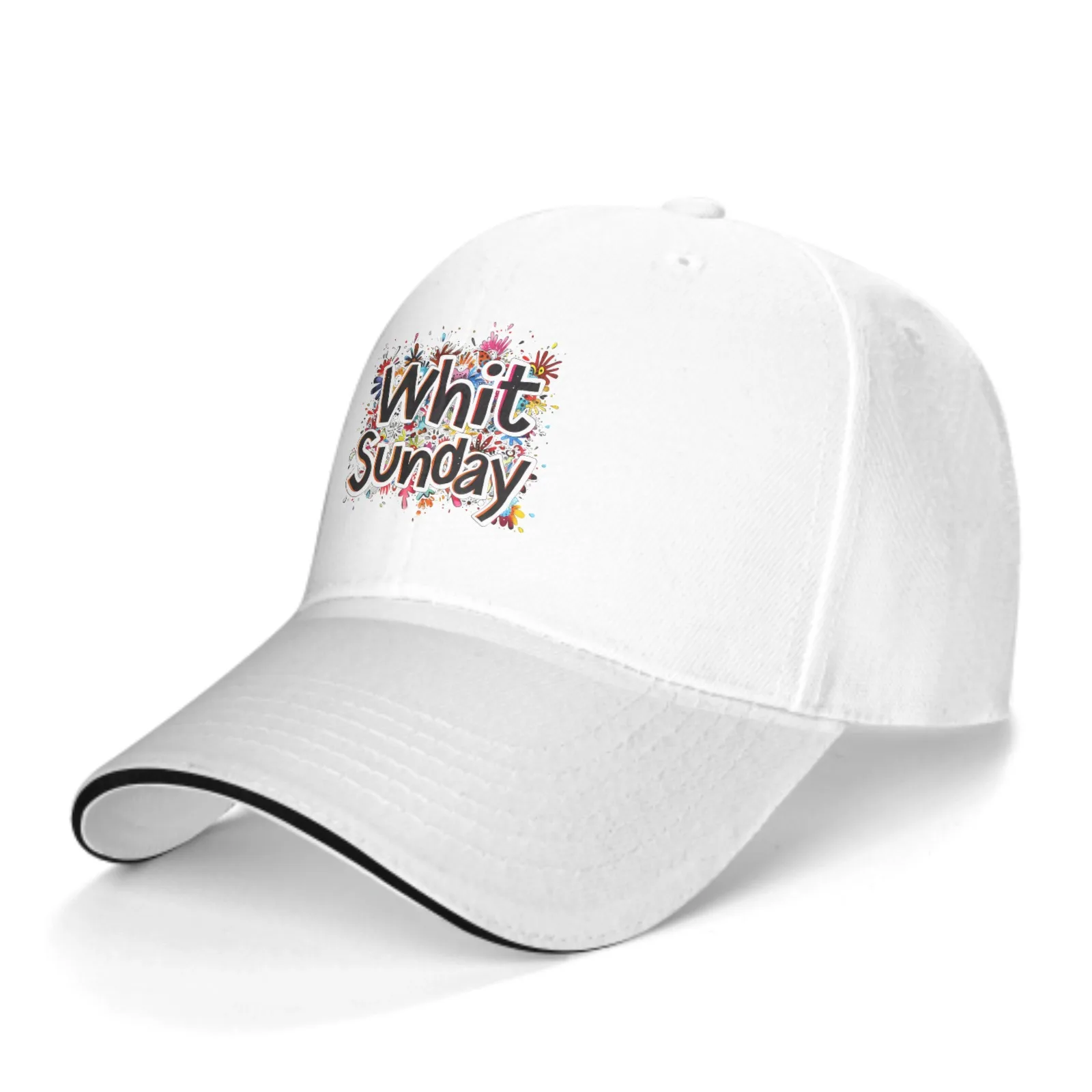 

Paint Splatter White Sunday Baseball Cap Sandwich Duck Tongue Hat Spring Summer for Men Women Fashion Daily Sports Travel