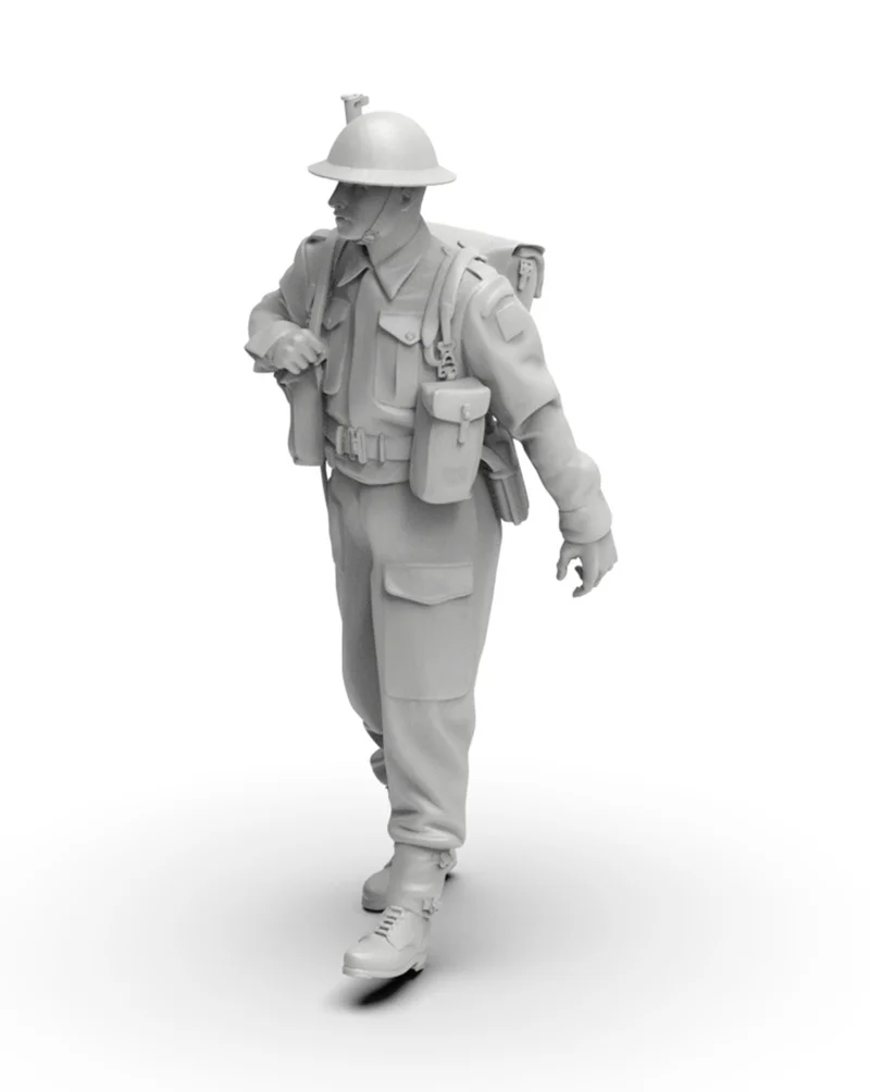 1/35 1/64 1/72 مقياس الحرب العالمية 2 بريطانيا الجندي الراتنج مايكرو مصغرة تمثال ثلاثية الأبعاد مطبوعة لعبة مجسمة غير مجمعة وغير مصبوغ
