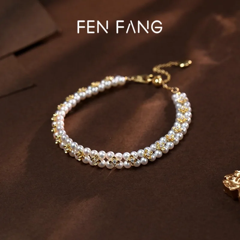 Osmanthus Pearl Handwoven Bracelet Fashionable And Elegant Jewelry