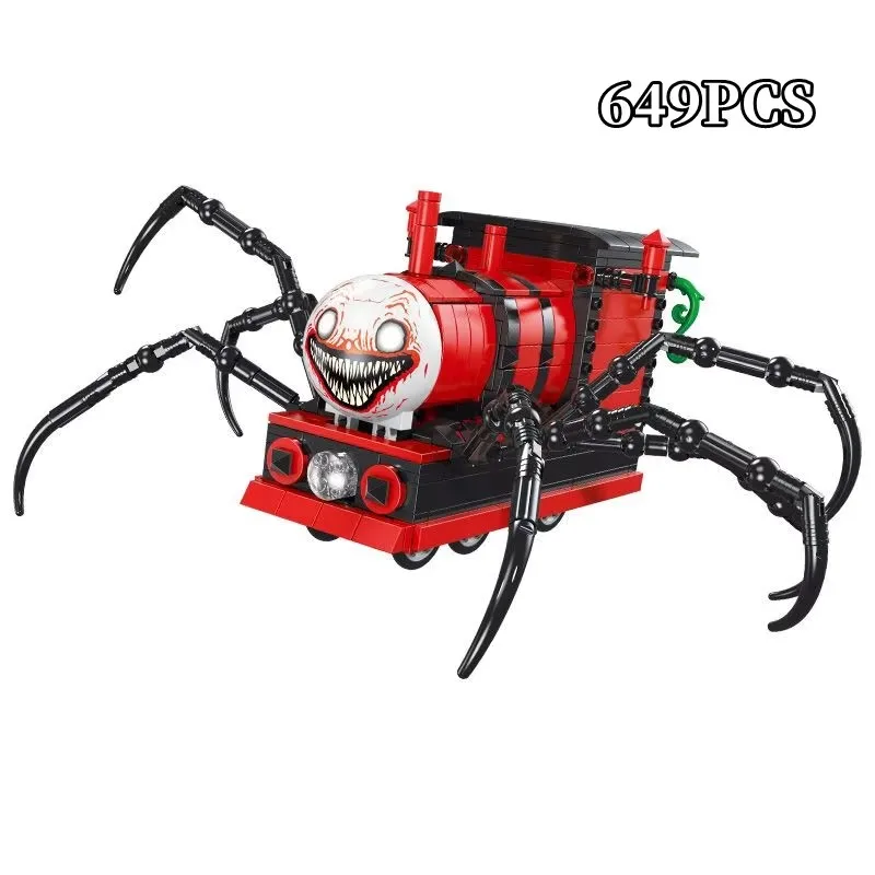 MOC Horrors – ensemble de blocs de construction choo-choo Charles, figurines d'animaux de Train araignée, jouets en briques pour enfants, cadeaux d'anniversaire