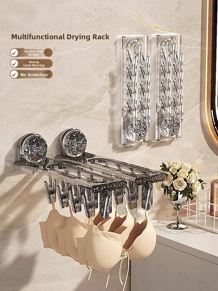 

Пластиковая вешалка на присоске с несколькими крючками Drng Ra, креативный дизайн, пластиковая вешалка для одежды для нижнего белья Sos, органайзер для балкона для взрослых