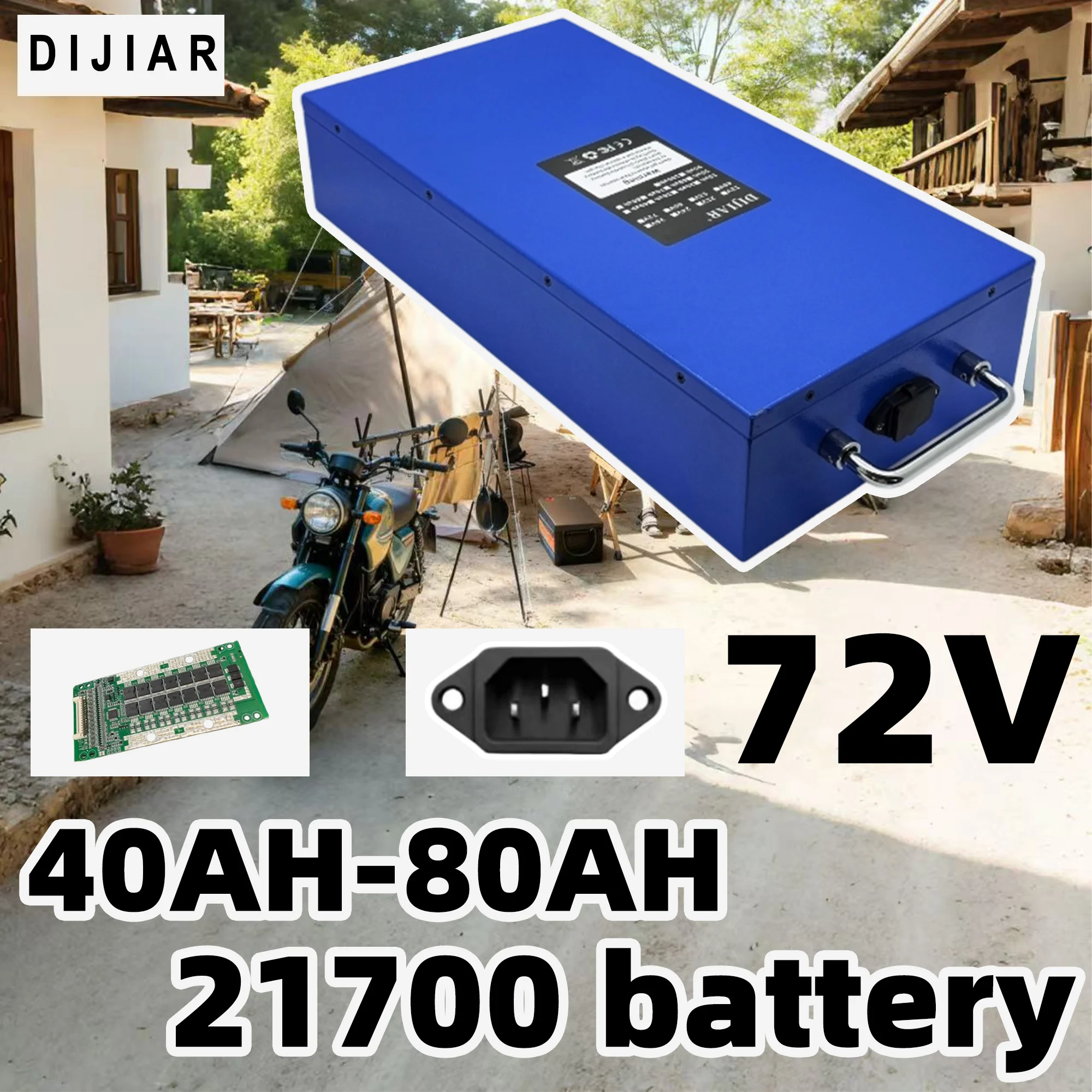 

Air freight, 24-hour delivery, Harley electric vehicle 72V21700 lithium-ion battery, 40AH-80AH large capacity, built-in BMS