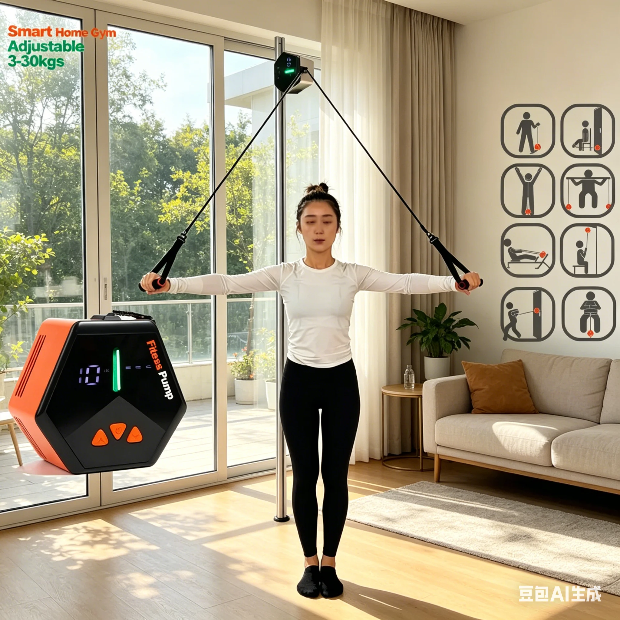 

The Most Compact Power Rack with Cable Pulley System Gym Machines Home Gym for Beginners and Advanced Users Full Body Workout