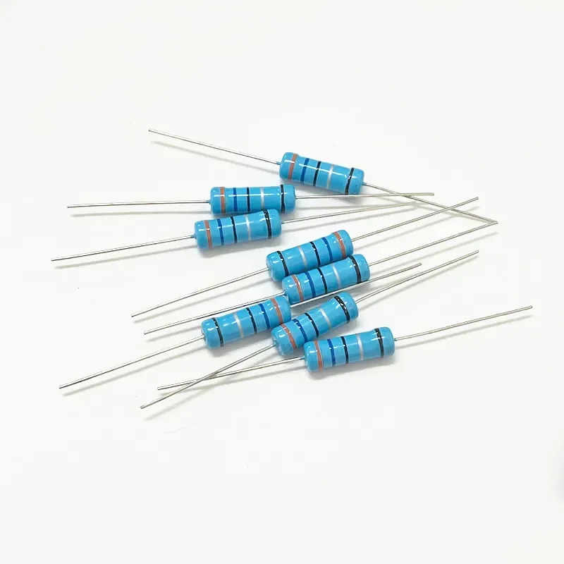 10 peças 3w resistor de filme de metal 1% resistor de potência 0r-10m 2 3.3 4.7 10r 47 68 100 220 360 470 ohm 1k 2.2k 10k 22k 47k 4.7k 100k 10m
