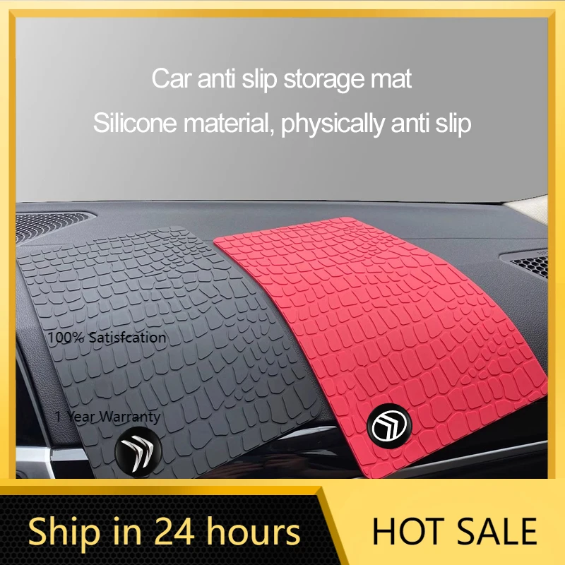 

2026 Hot Car Sticker Car Dashboard Storage Anti Slip Pad Phone Store Items Mat For Citroen C3 C5 Aircross C5X C4 Cactus Picasso