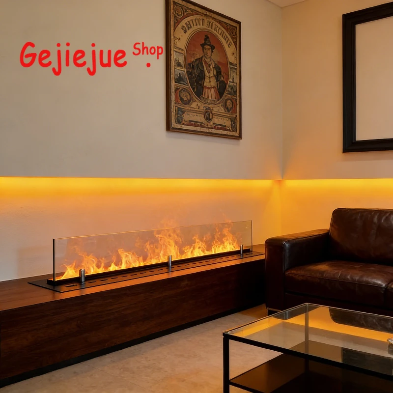 

Smart Home 3D Designer Ultra Fireplace Water Steam Humidifier Sound Of Firewood Cracking Smart Wi-Fi Enabled Mist Fireplace