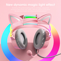 ONIKUMA X15 Pro Wired Gaming Headphones With RGB Light Head Beam Flexible Mic Button Control Game Headset Gamer For Computer PC