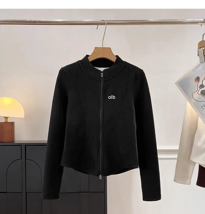 Women's Winter Warm Coat Solid Color Warm Velvet - Warm and Comfortable - Stand up Collar Double Zipper Long Sleeve Coat