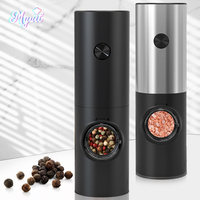 Automatic Electric Salt and Pepper Grinder Mill Set Ceramic Core With Led Light Adjustable Coarseness Spice Grinder Cooking Tool