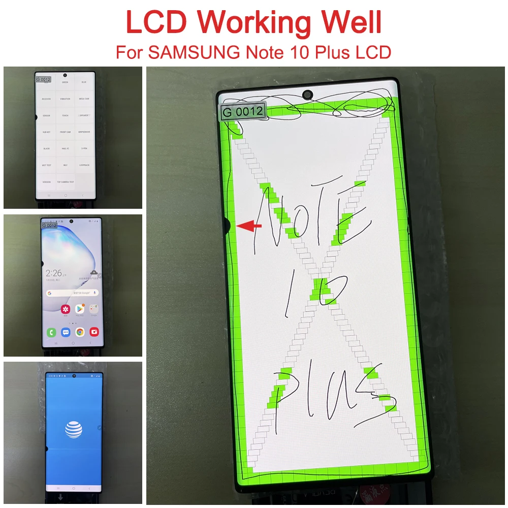 Line spot defect for Samsung Galaxy Note 10 plus LCD Display For Touch Screen For Samsung Note10+ N975F SM-N9750 Display Point