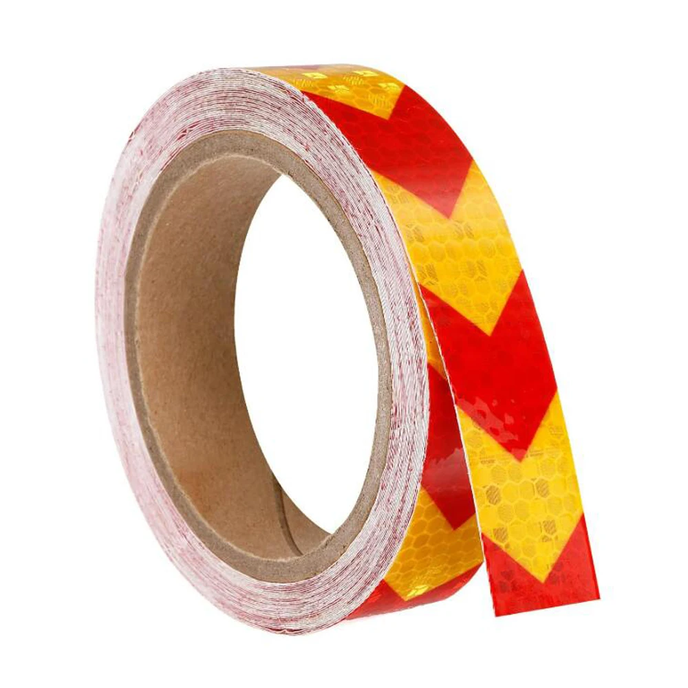 

2.5cmx10m/Roll Arrow Waterproof Reflective Warning Conspicuity Tape Stickers For Traffic Safety