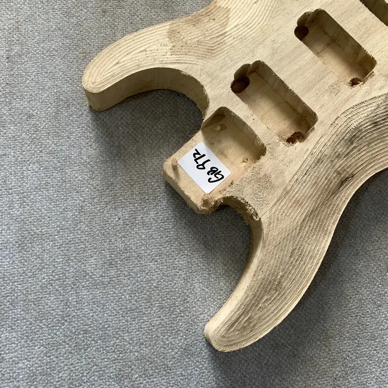 GB972 Unfinished  Electric Guitar Body Solid Basswood  DIY Guitar Parts Replace Accessories NO Paints Body Crack