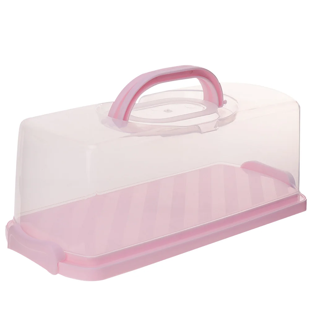 

Rectangular Bread Box Cake Storage Container PP Material Reusable Airtight Loaf Keeper Transparent Lid Easy Clean