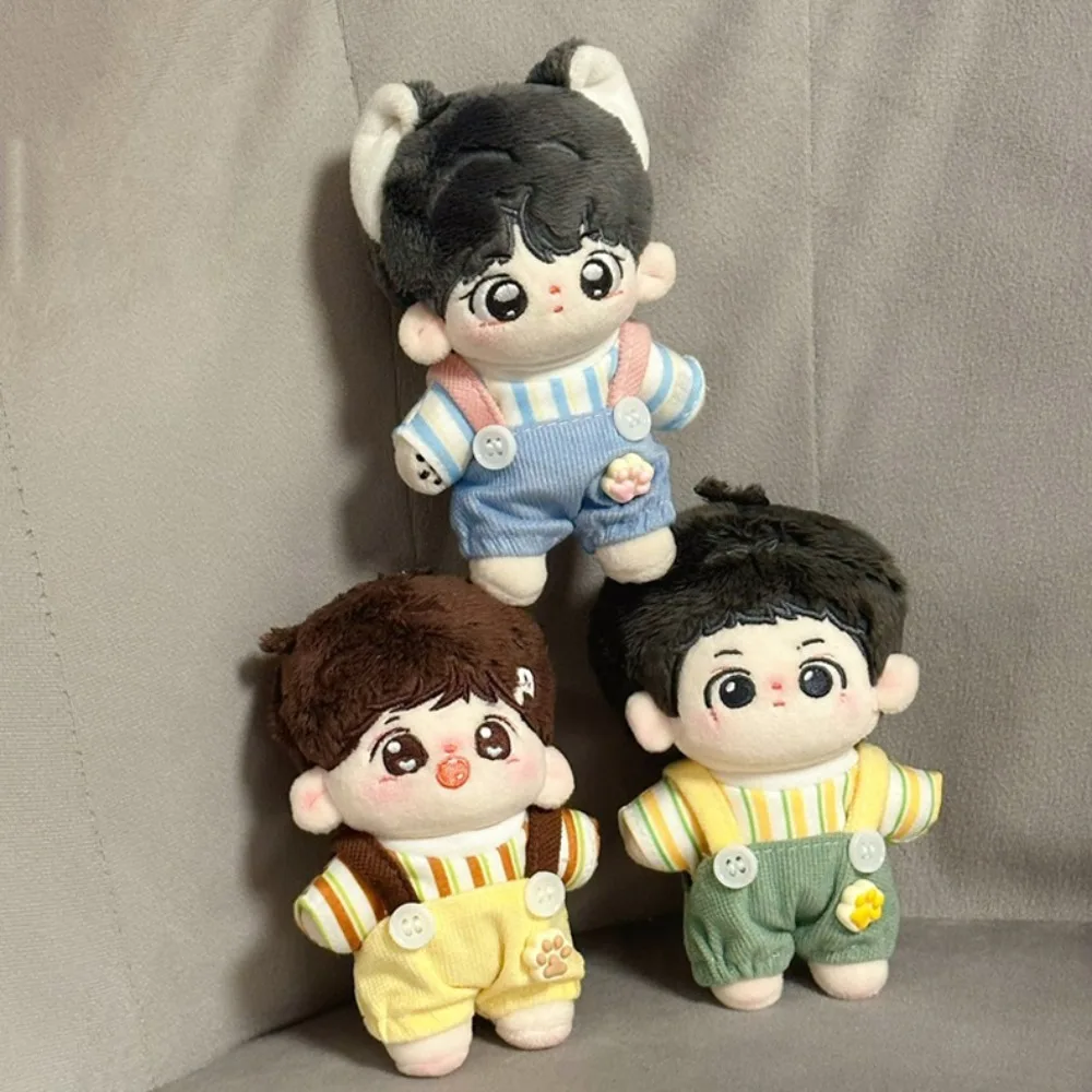 

Cat Paw Pants 10cm Cotton Doll Clothes Striped T-shirt Lovely Doll Clothes Outfit Colorful Suit Doll Dress Up Set