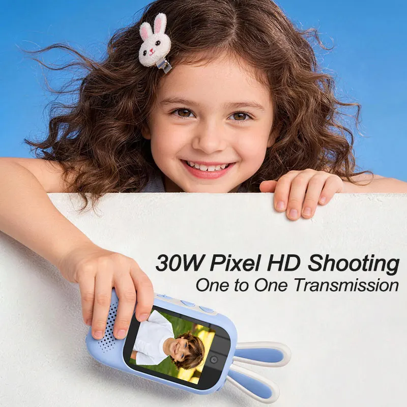 Video Walkie-Talkies for Kids, 2-Pack: Rechargeable Intercom Walkie-Talkies with Dual Screens and One-Click Calling