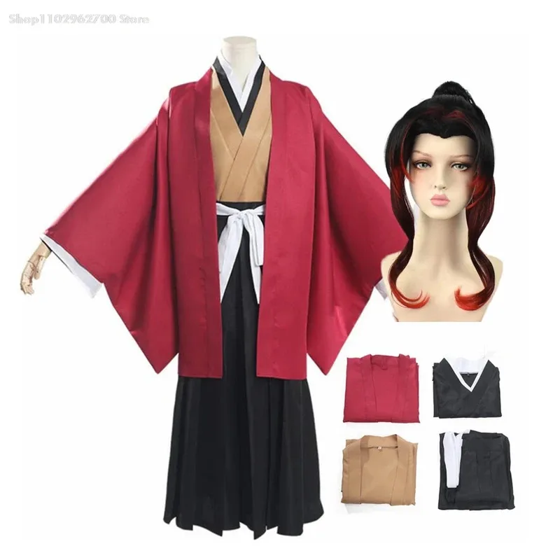 Лили 123Tsugikuni Yoriichi парик аниме кимоно комикс событие Хэллоуин вечерние японский воин косплей костюм