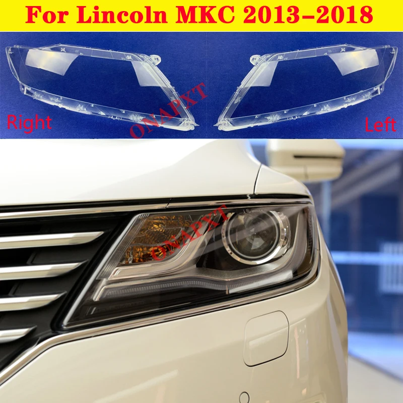 

Car Light Caps Transparent Lampshade Front Headlight Cover Glass Lens Shell Cover For Lincoln MKC 2013-2018