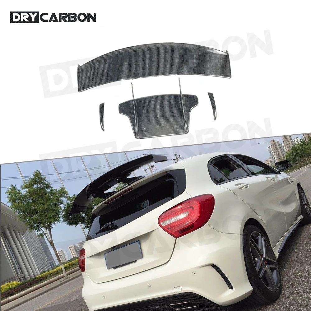 Carbon Fiber Duckbill Rear Trunk Wing Spoiler For Mercedes-Benz W176 A180 A200 A260 A45 AMG Hatchback 2013-2017 V Style Spoiler