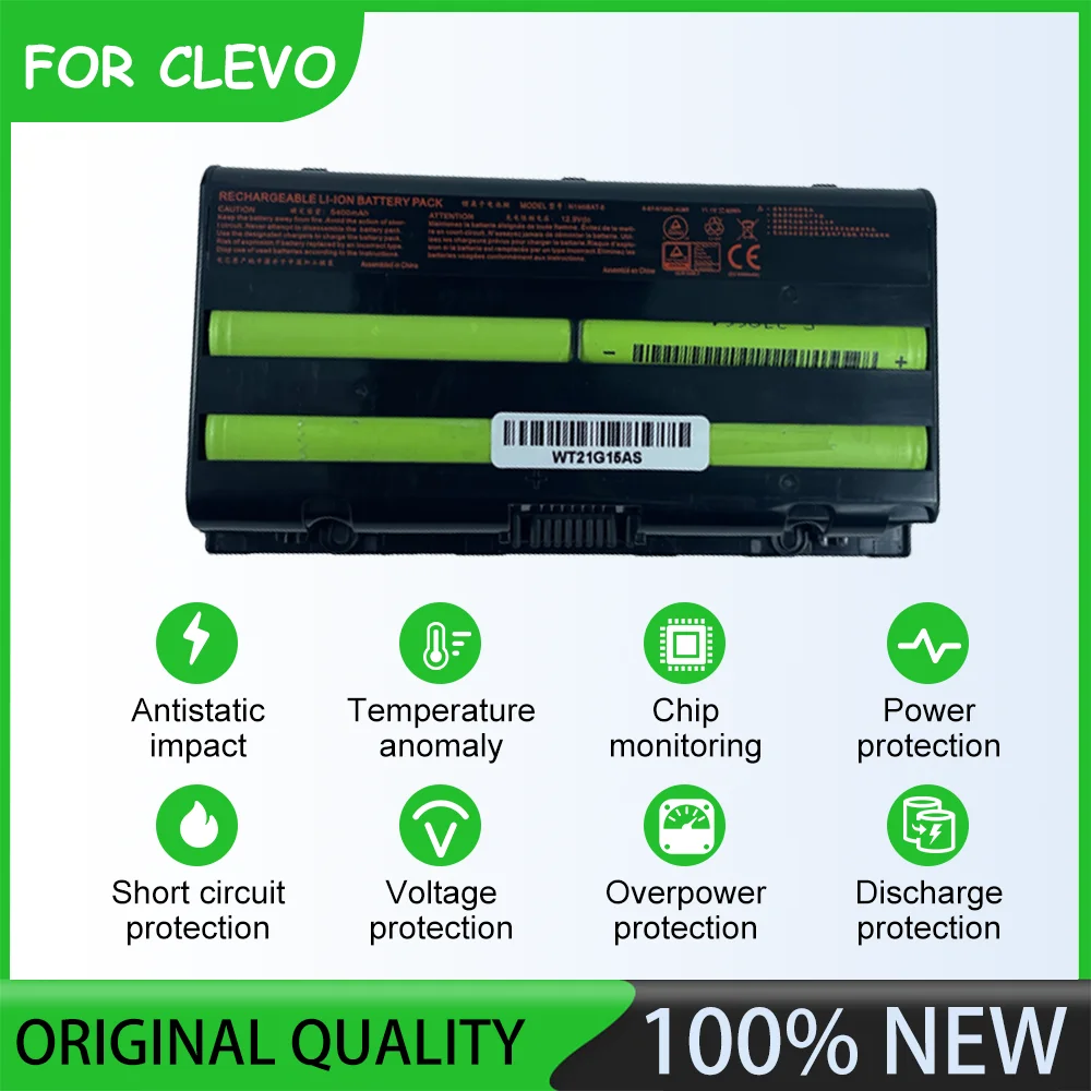 11.1V 5200mAh N150BAT Laptop Battery For CLEVO N150SD N155SD Series N170SD Series Z6-I78154R2 Z6-I78154S2