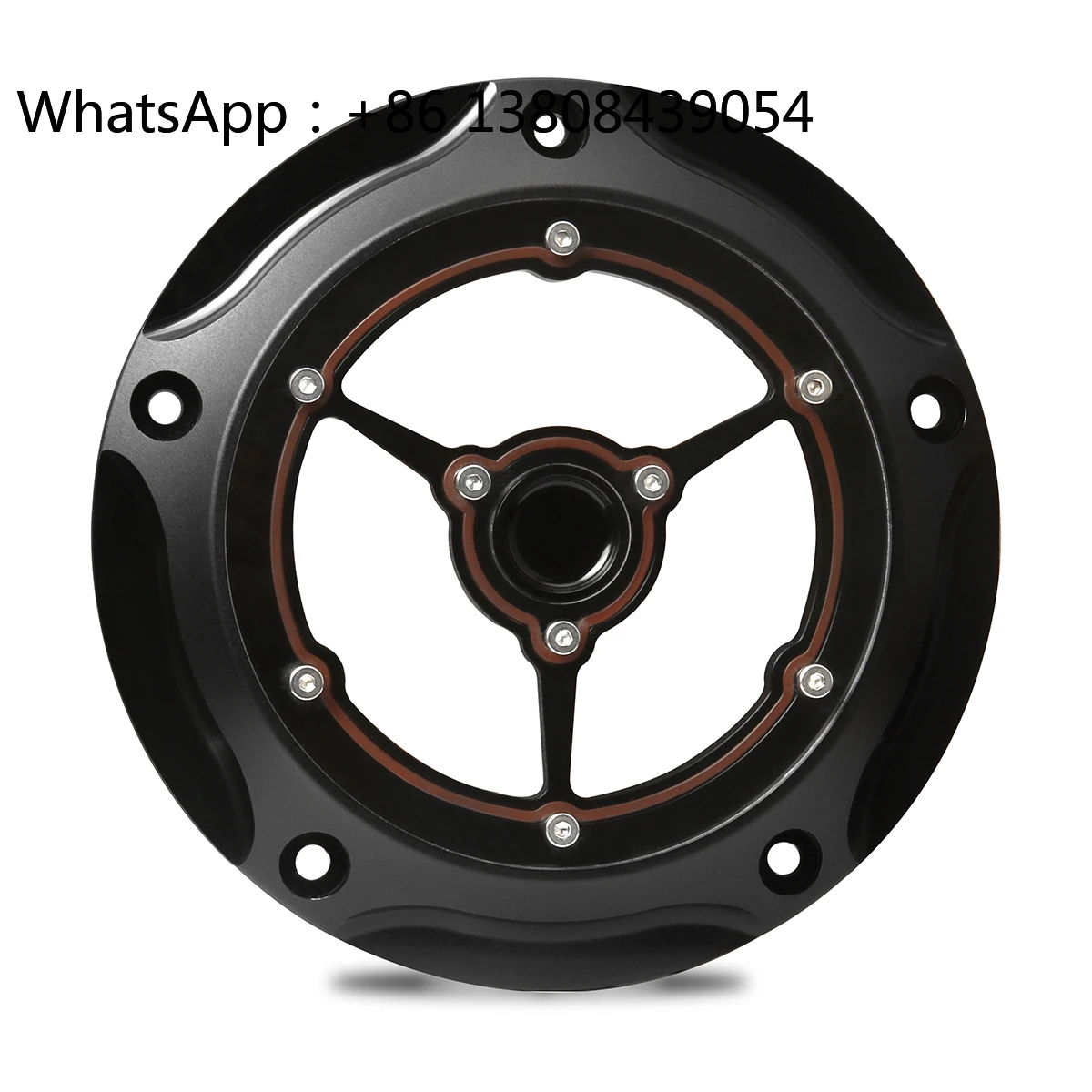 

For Harley Touring Electra Glide Dyna Softail Heritage Deluxe 1999-2017 Black CNC Aluminum Clarity Derby Engine Cover