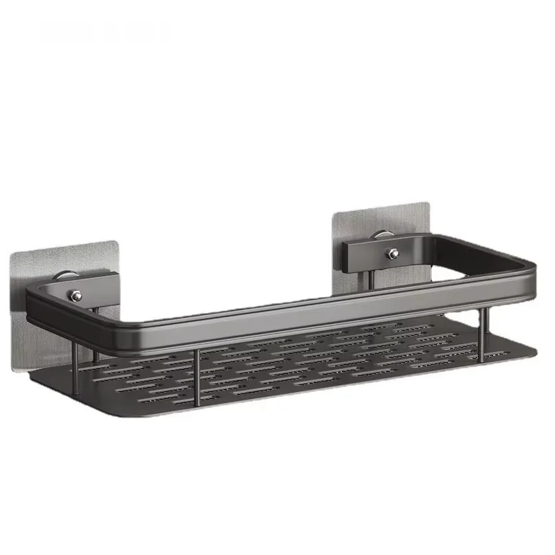 Aluminium 1/2/3pcs Geen boor Muur Badkamer Plank Shampoo Rek Make-up Organizer Douche Plank Badkamer Accessoires - afbeelding 2