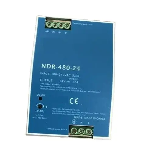 480W NDR DIN Rail Type Switching Power Supply 100V-240VAC to DC 24V 48V NDR-480-24 NDR-480-48