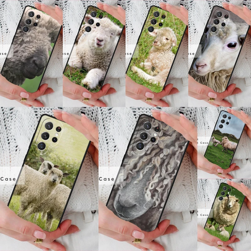 Wooly Sheep Lamb Phone Cover Case for Samsung Galaxy S26 Ultra S20 FE Note 10 S24 S23 S21 S25 Plus S22