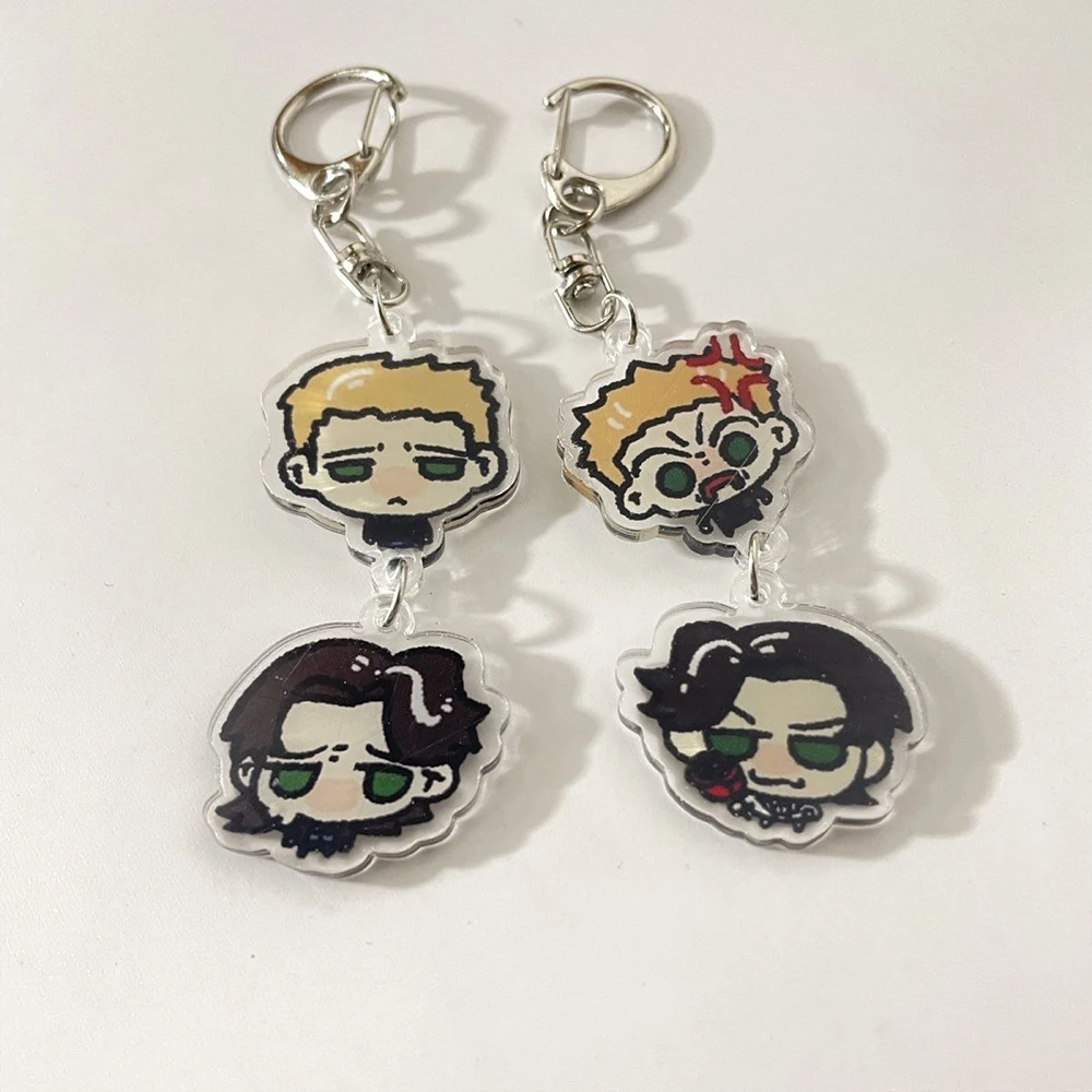 Movie Supernatural Spn Sam Winchester Dean Charm Cosplay Keychain Acrylic Key Chain Figure Pendant Keyring Bag Accessory Prop