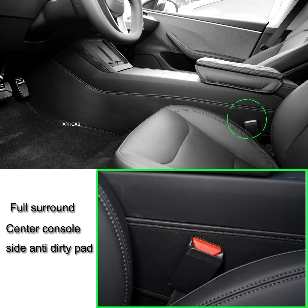 2PCS Side Defense Kick Pad per Tesla Model Highland 2024 Car Central Control tappetino protettivo Full Surround