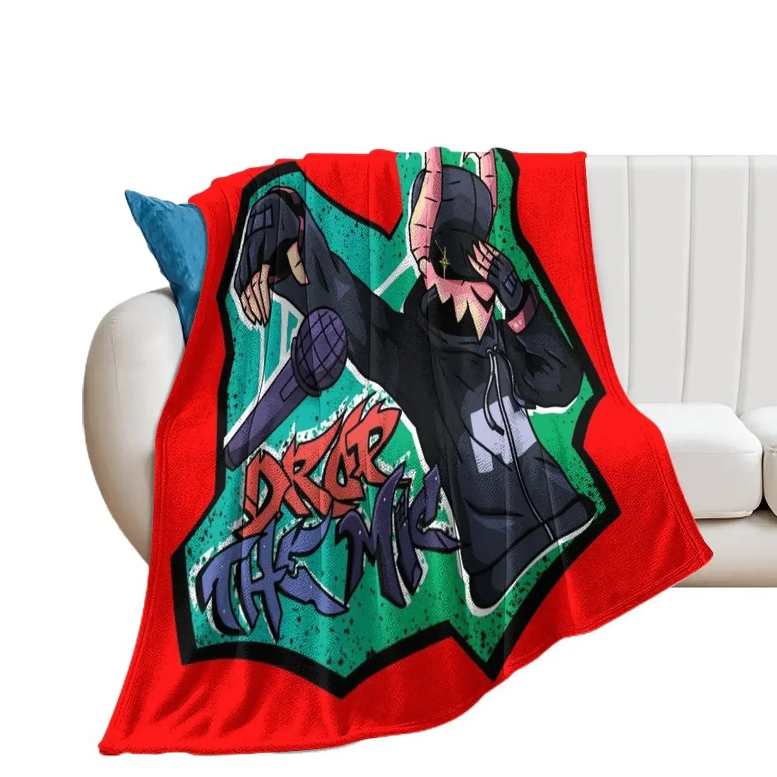 

fnf tabi graffiti drop the mic Throw Blanket valentine gift ideas Comforter Tourist Giant Sofa Blankets