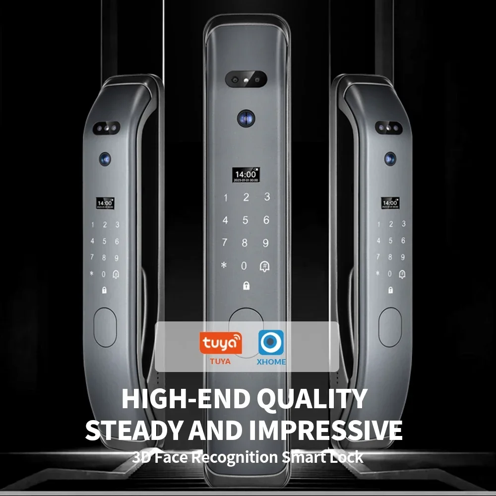 005China Wholesale Smart Tuya Wifi 3D Face Recognition Palm Vein Intelligent Automatic Fingerprint Lock For Apartment