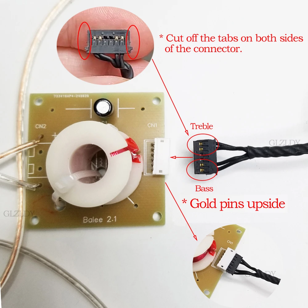 1 пара аудиодинамиков, высокие басовые динамики, кроссовер-разделитель, усилитель для 27 дюймов, 2K 5K imac A1418 A1419 A2115, ремонт динамика