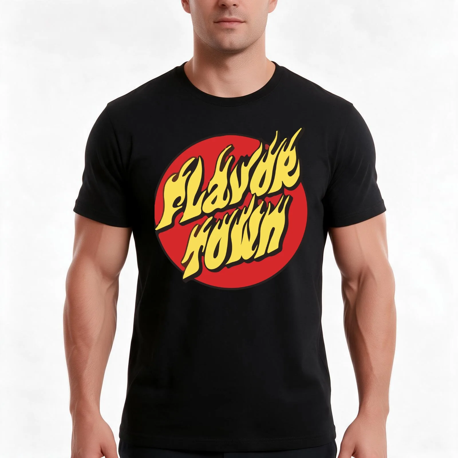 Flavor Town Skater Tee - Guy Fieri Flavor Town T-Shirt Summer Casual Cotton Tee, Unisex Men Women