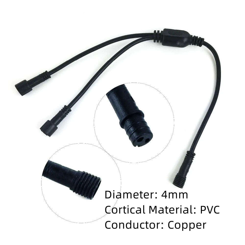 2 Way LED Splitter IP67 Waterproof 2 Pin Connector Cable DC 5V 12V Y Shape Male Female Extension Diversion Cable For Strip Light