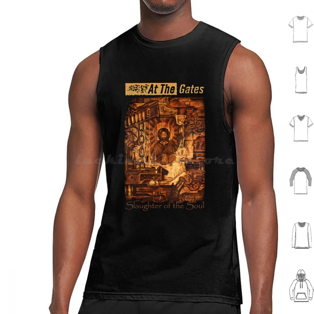 At The Gates , Slaughter Of The Soul Tank Tops Vest Sleeveless At The Gates Slaughter Of The Soul Metal Death Metal