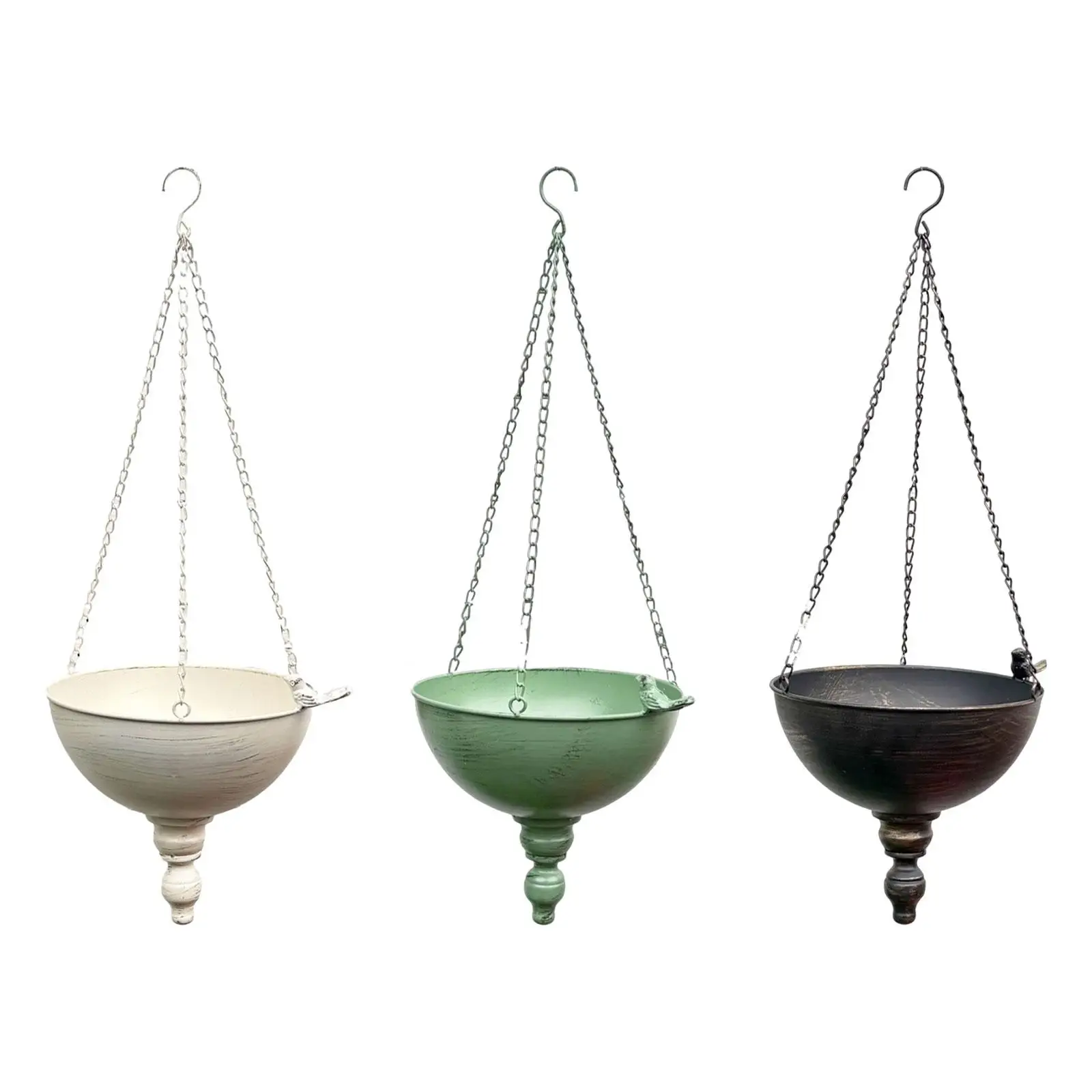 Hanging Planter Desktop Garden Wall Flower Pot DIY Indoor Outdoor Antique Half Round Pot Decorative for Courtyard Farmhouse