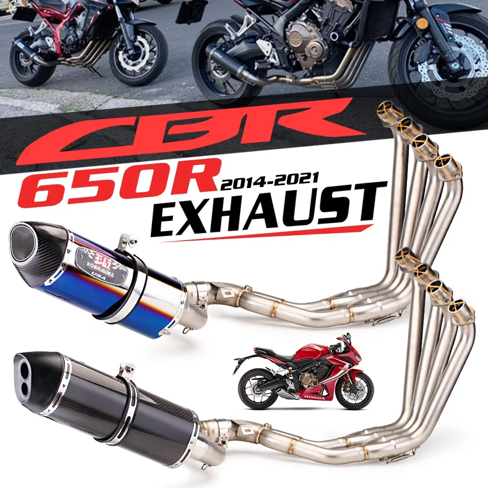 

For HONDA CBR650 full Motorcycle Exhaust System Escape Slip On Front Tube Link Pipe Connect Original 51MM Exhaust Muffler