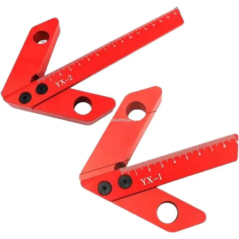 Center Finders Center Measuring Tool Woodworking Marking Gauge Ruler Metal 45/90 Degree Right Angles Line Gauge