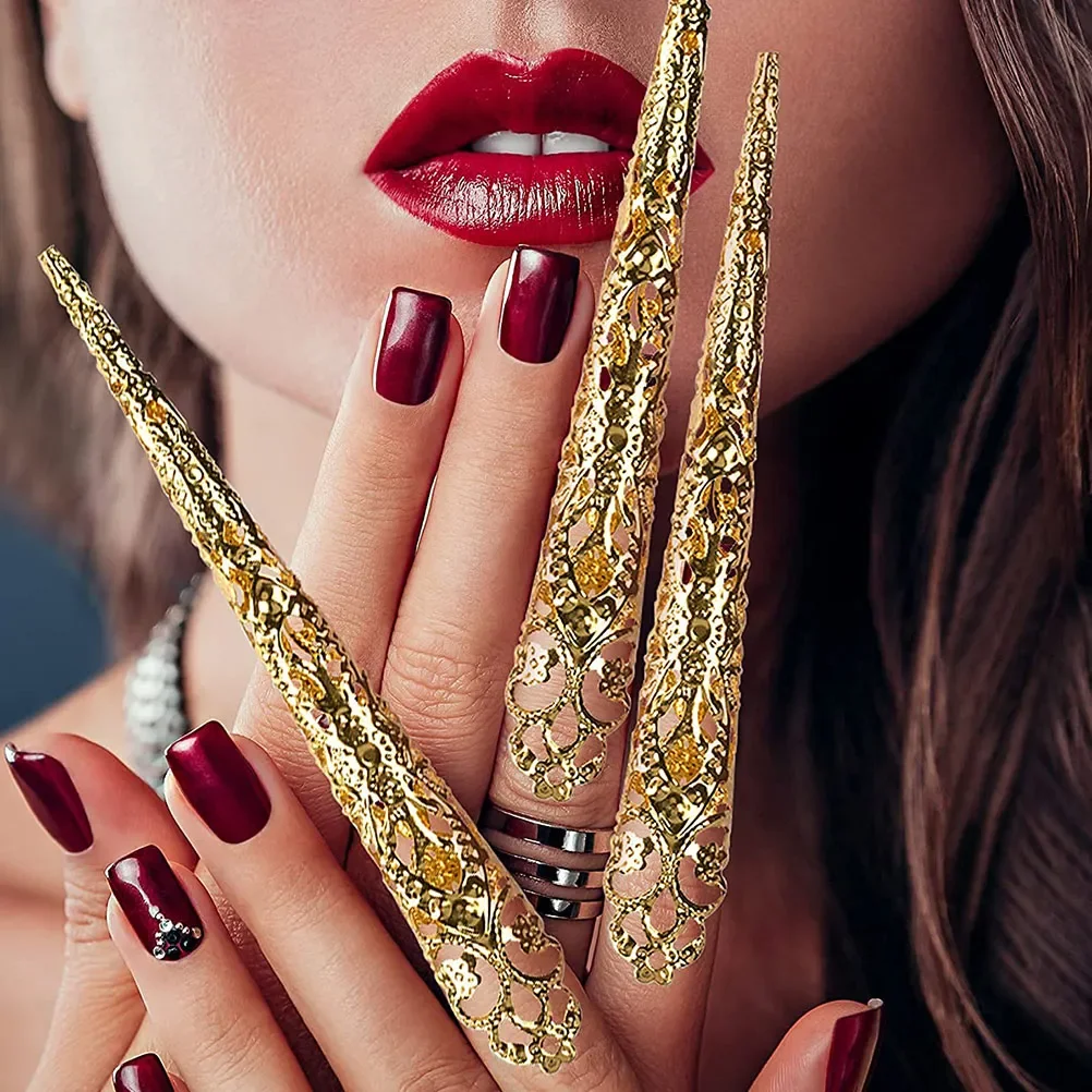 

10pcs Long Fake Nails Witches Props Ghost Vampire Finger Nail Zombie Scary Cosplay Makeup DIY Decor For Halloween Decoration