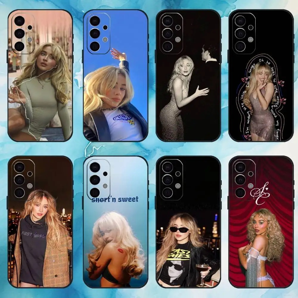 

S-Sabrina Singer Carpenter Phone Case For Samsung S25,S24,S21,S22,S23,S30,Ultra,S20,Plus,Fe,Lite,Note,10,9,5G Black Cover