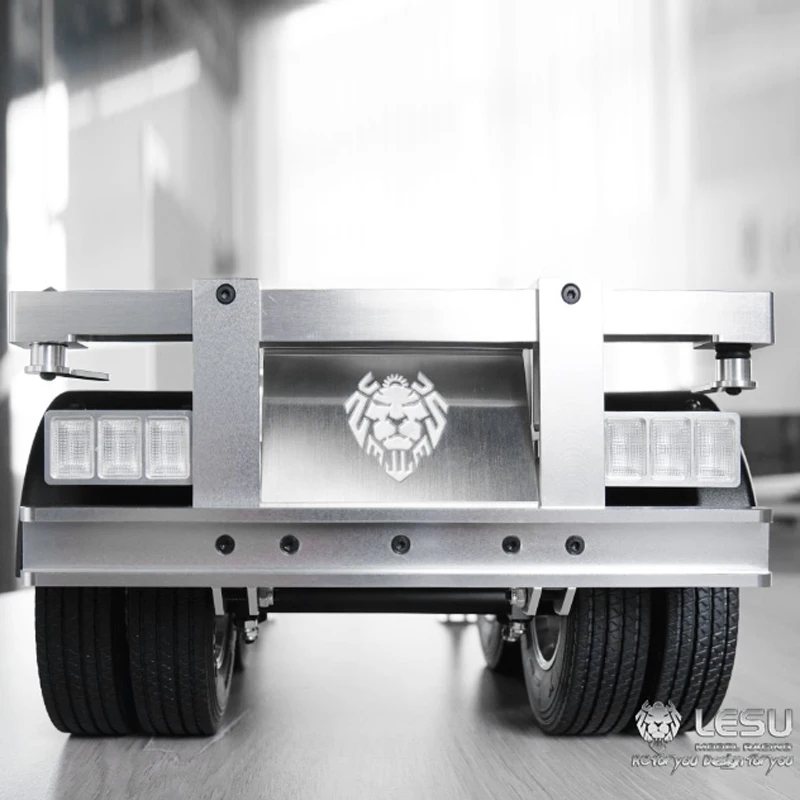 LESU 20ft Metal Container Truck Chassis for 1/14 DIY TAMIYA RC Tractor Model Semi Trailer