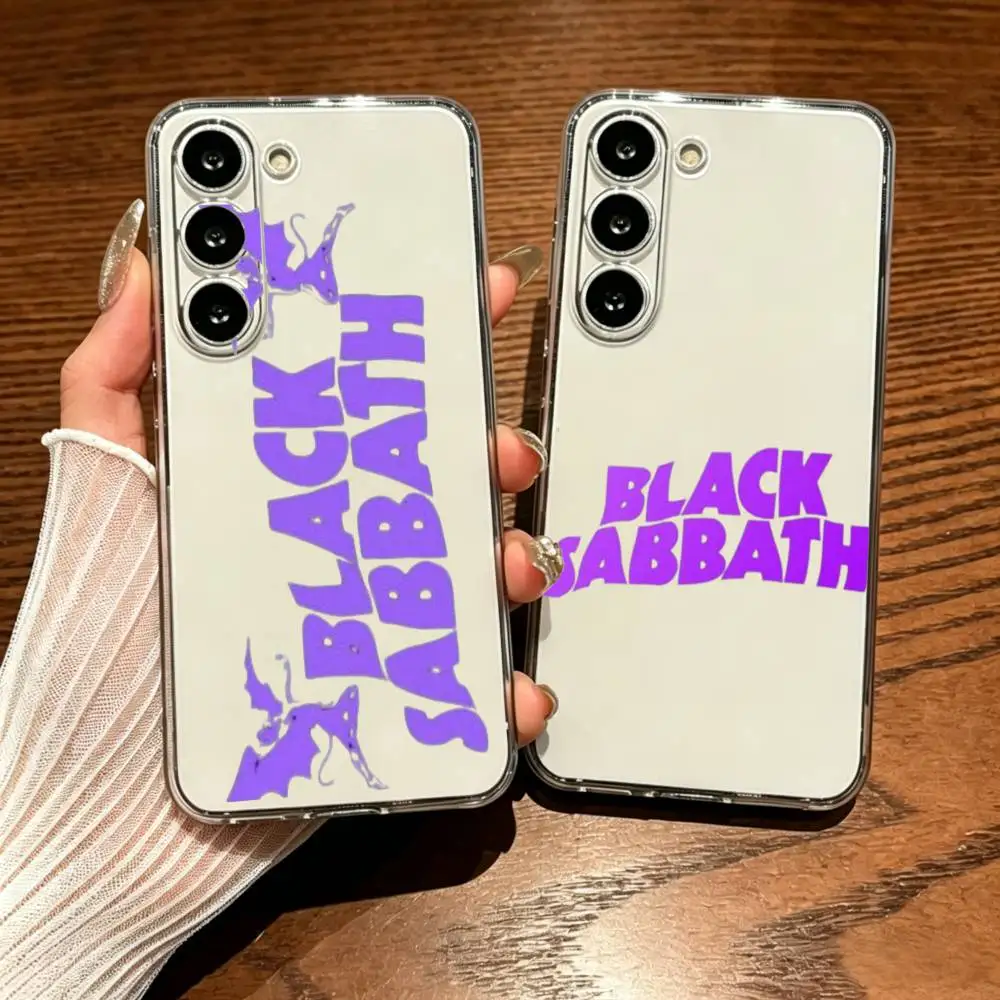Black Sabbath Anti-Fall Transparent Printed Phone Case For Samsung Galaxy A73/A72/A71/A53/A52/A51/A22/A91/A80