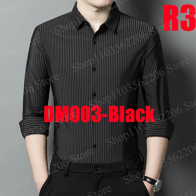 Stripe Shirts Male Classic Style Groom Wear