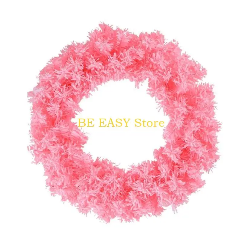 E28F 40cm/50cm Christmas Artificial Wreath Door Hanging Simulation Garlands for Inviting Holiday Christmas Setting Decors