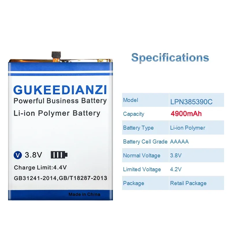 بطارية الهاتف المحمول 4900mAh LPN385390C لهيسنس F30S HLTE217T ذات سعة عالية #3