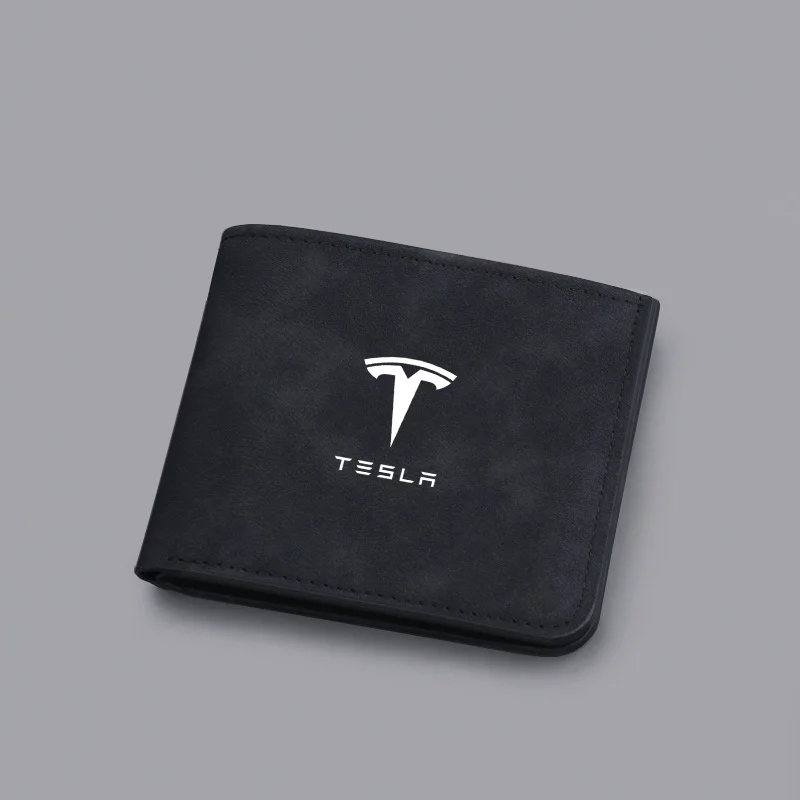 1PC Portfele z logo samochodu ID Karta bankowa Przechowywanie zdjęć Torba na pieniądze Portmonetki dla Tesla Model 3 Model S X Model Y Roadster SpaceX Akcesoria — zdjęcie 3