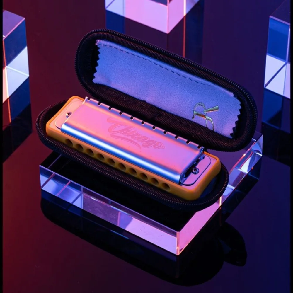 

Blues Ten Hole Harmonica B/C/D/E/F/G Tone Beginner Side-opening Design Mouth Organ Portable Sound Healing Musical Instruments