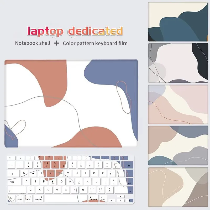 

DIY Laptop Case Sleeve Simplicity Protective Hard Shell Sleeve Keyboard Cover For Macbook Air A1466 A2337 Pro A2681 A2485 A2941